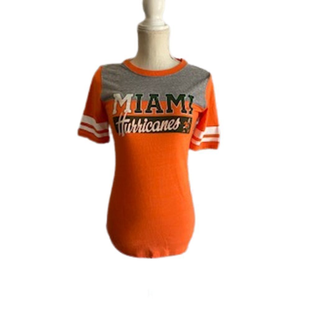 NWT Adidas Vintage Miami Hurricanes T-Shirt